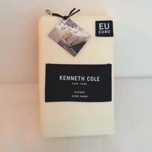 KENNETH COLE New York Escape Lemon Yellow Quilted Euro Sham